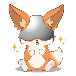 a fennec wearing a futuristic VR headset